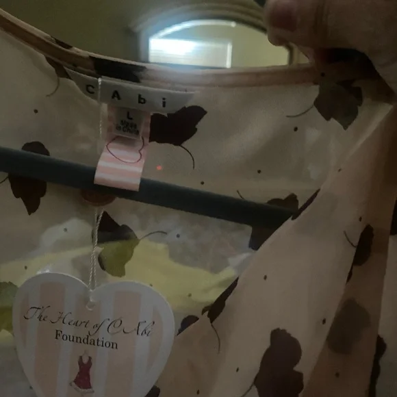 NWT CAbi Sheer Draped Neck Blouse - Picture 4 of 4